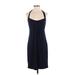 Ann Taylor Casual Dress - Mini: Blue Solid Dresses - Women's Size 4