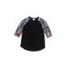 Lularoe 3/4 Sleeve T-Shirt: Black Paisley Tops - Kids Boy's Size 10