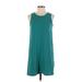 Jack by BB Dakota Casual Dress - A-Line: Teal Solid Dresses - Women's Size X-Small