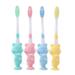 Pzvpluy Children S Toothbrush-4 Pieces-Soft Bristles Cartoon Children S Toothbrush With Soft Bristles 4 3-12 Years Old Bear And Rabbit Toothbrushes