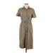 Casual Corner Casual Dress - Shirtdress: Tan Dresses - Women's Size 10