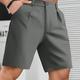 Men's Chinos Chino Shorts Button Pocket Plain Comfort Formal Party Work Fashion Classic Style Black Khaki Micro-elastic