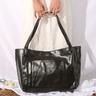 Women's Large Capacity Tote PU Leather Daily Holiday Large Capacity Waterproof Durable Solid Color Black White Yellow