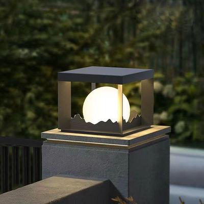 Outdoor Post Light IP65 Waterproof Pillar Post Lantern 30/40cm Luxury Post Lantern with Pillar Mount Base, Modern European PC Post Lighting, Outdoor LED Column Lights for Garden Yard