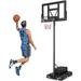 Costway 4.25-10 Feet Adjustable Basketball Hoop System with 44 Inch Backboard-B