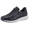 Sneaker ARA "OSAKA", Damen, Gr. 4 (37), blau, Glattleder, unifarben, sportlich, Schuhe, mit Reißverschluss, H-Weite, Freizeitschuh, Halbschuh, Schnürschuh