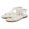 Sandale LASCANA "Sommerschuh", Damen, Gr. 43, beige, Obermaterial: 100% Textilmaterial. Futter: 100% Lederimitat. Decksohle: 100% Textilmaterial. Laufsohle: 100% Synthetik, unifarben, casual, Schuhe, Sandalette, Sommerschuh mit elastischem Riemchen...