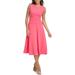 Starburst Pleated A-line Midi Dress