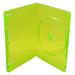 ZRQarq 14mm Transparent Green Standard Single Capacity Case with Outter Clear Sleeve Compatible for Xbox Game Discs 25 Pieces Pack