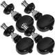 4pcs Ukulele Tuning Pegs Pin Professional Machine Tuners Keys Button Instrument Replacement for String Guitar ( Chromium Black )