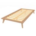 Lit plateforme en hêtre naturel 90x200