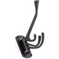 Richelieu Hardware 76464BAG AUCHI Triple Utility Swivel Hook Brushed Oil-Rubbed Bronze Pack of Four