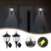 Oneshit Outdoor Solar Lights Garden Retro Hexagonal Wall Lamp Decorative Garden Villa Cold White Light Solar LED Hexagonal Light Solar Light Clearance Black