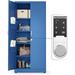 Metal Storage Cabinet with Digital Lock | Garage Storage Cabinet with Doors and 4 Adjustable Shelves | 71 Lockable Office Cabinet | Heavy-Duty Utility Metal File Cabinets (Dark Blue)