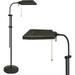 DM Prescott 58 Modern Industrial Adjustable Standing Pharmacy Floor Lamp Dark Bronze Finish Includes 6W LED Bulb (60W eq.) Energy Efficient Eco-Friendly Pivot Head for Hobby/Precise Task