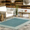 nuLOOM Asha Simple Border Indoor/Outdoor Area Rug 6 7 x 9 Green