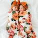 btjx baby floral swaddle turban hat soft sleeping blanket wrap set