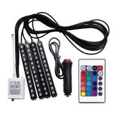 Multicolor LED Car Interior Strip Lights Kit - 36 LEDs Neon Lighting Easy Installation