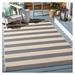 YOSITiuu Courtyard Collection 6 7 x 9 6 Beige/Grey CY6812 Indoor/ Outdoor Waterproof Easy Cleaning Patio Backyard Mudroom Area Rug