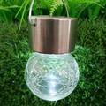 HACHUM Outdoor Solar Crack Ball Chandelier Glass Hanging Lantern Garden Lamp On Clearance