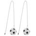 Qumonin 2pcs Ceiling Fan Pull Chains Creative Football Fan Pull Chain Fan Pull Chain Extension