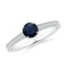 Angara Natural 0.6 Ct. Blue Sapphire with Diamond Vintage Inspired Ring in 14K White Gold for Women (Ring Size: 8.5)