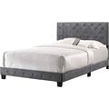 Suffolk Velvet Upholstered Full Bed In Gray