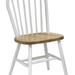Farmhouse Dining Chair Natural Wood Patio Chair With Spindle Back White