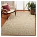 YOSITiuu Carmel Indoor/Outdoor Power Loomed Synthetic Blend Low Profile Area Rug - Transitional Border Botanical Leaf Decorative (Bamboo Border Sand) (6 6 x 9 4 )
