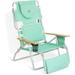 Deluxe 3N1 Lightweight Lawn Beach Reclining Lounge Chair With Footrest Outdoor Furniture For Patio Balcony Backyard Or Porch Teal