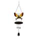 myvepuop Wind Chimes Metal Butterfly Wind Chimes Metal Crafts Painted Decorative Bell Pendants Yellow One Size