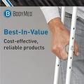 BodyMed Aluminum Crutches Adult Medium 5 2 â€“5 10 â€“ Pair of Lightweight Height Adjustable Crutches â€“ Includes Padded Underarm Cushions Hand Grips & Rubber Tips â€“ Max. Weight Capacity 300 lb.
