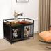 Yesfashion Dog Crate Furniture Dog Crate Table 2 Rooms Indoor Dog Kennel Dog House Dog Cage 38.9â€�Wx26.9â€�Dx21.1â€�H