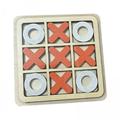 Almencla 2xWooden Board Tic TAC Toe Game XO Table Toy Puzzle Games Leisure Intelligent Brain Teaser for Entertainment Coffee Table Decor Multi 2 Pcs