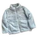 JSGEK Soft Comfy Kids Zip up Coat Casual Outerwear with Pockets Toddlers Girls Boys Fleece Push Jacket Clearance Fall Warm Coat for Kids Solid Color Cute Light Blue 140cm