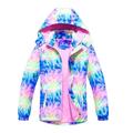 Softshell Jacket Girls Rain Jacket Children s Winter Jacket Transition Jacket With Water Breathable Jacket With Hood For 7-8 Years