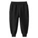 ZHAGHMIN Winter Toddler Boys High Waist Sweatpants Solid Color Sport Pants Stretchy Relaxed Fit Warm Jogger Pants with Pockets Casual Outfits Black Size130