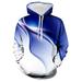 Amtdh Men s Pocket Hoodies Clearance Gradient Print Comfort Trendy Drawstring Sweatshirt for Men Casual Long Sleeve Hooded Neck Lightweight Blouses Mens Breathable Tops Blue M