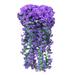 up to 20% off Kingtowag Fake Flowers Hanging Flowers Artificial Violet Flower Wall Wisteria Basket Hanging Garland Vine Flowers Fake Silk Orchid 1X Decorative Flower Clearance