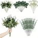 ACMDL 120pcs Artificial Plant Eucalyptus Leaves Stems Bulk 4 Kinds Mixed Artificial Flowers Garland Eucalyptus Picks Faux Flowers Bundle For Wedding Party Shower Bouquet Floral Arrange