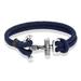 MKENDN Waterproof Anchor Bracelets Men Double Strand Nautical Survival Rope Bracelet For Women Stainless Steel Navy Sport Buckle