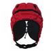 Rugby Helmet Headguard for Soccer Soft Shell Head Protector Goalkeeper Adjustable Soccer Goalie Helmet Support for Kids Red
