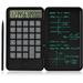 Folding Handwriting Calculator LCD 12-Digits Display Chargeable Calculator with Portable Handwriting Board for Office Home (Black Charging Model)