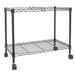 Single Tier Metal Rolling Mobile File Cart 23.6 x 12.6 x 18 Black