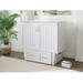 Nantucket Murphy Bed Chest With Folding Mattress In White