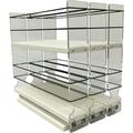 Cabinet Mounted Rack Organizer - 3 Drawers 30 Reg Or 60 Half Sized Jars - Pantry Organizers Storage -Pullout Shelf For Kitchen Cupboard (6.9 W X 10.75 H X 10.6 D Cream)