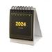 kesoto 2xSmall Desk Calendar Desk Calendar 2024 Twin Wire Binding Calendar for Desktop Organisation Schedule Planner Household black on white 3 Pcs