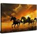 Nawypu Black Horse Running At Sunset Canvas Modern Abstract Wall Art Animal Posters and Prints Wall Decor Unframe Wall Artwork Home Decor Office Kitchen Wall Decoration for Home Classroom Office