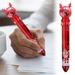 Huayishang Christmas Decorations Clearance Christmas Ballpoint Pens Colorful Retractable Push Ballpoint Pens Multifunctional Marker Pens Birthday Stationery Gifts Kids Students Children 1Ml Pens B