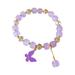 GHYJPAJK Bracelet Crystal Butterfly Bracelet Glass Bead Crystal Bracelet Gift F9O8